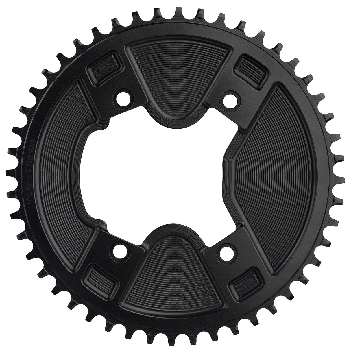 Wolf Tooth Aero 110 BCD Asymmetric 4-Bolt Chainrings for Shimano GRX 800 Cranks