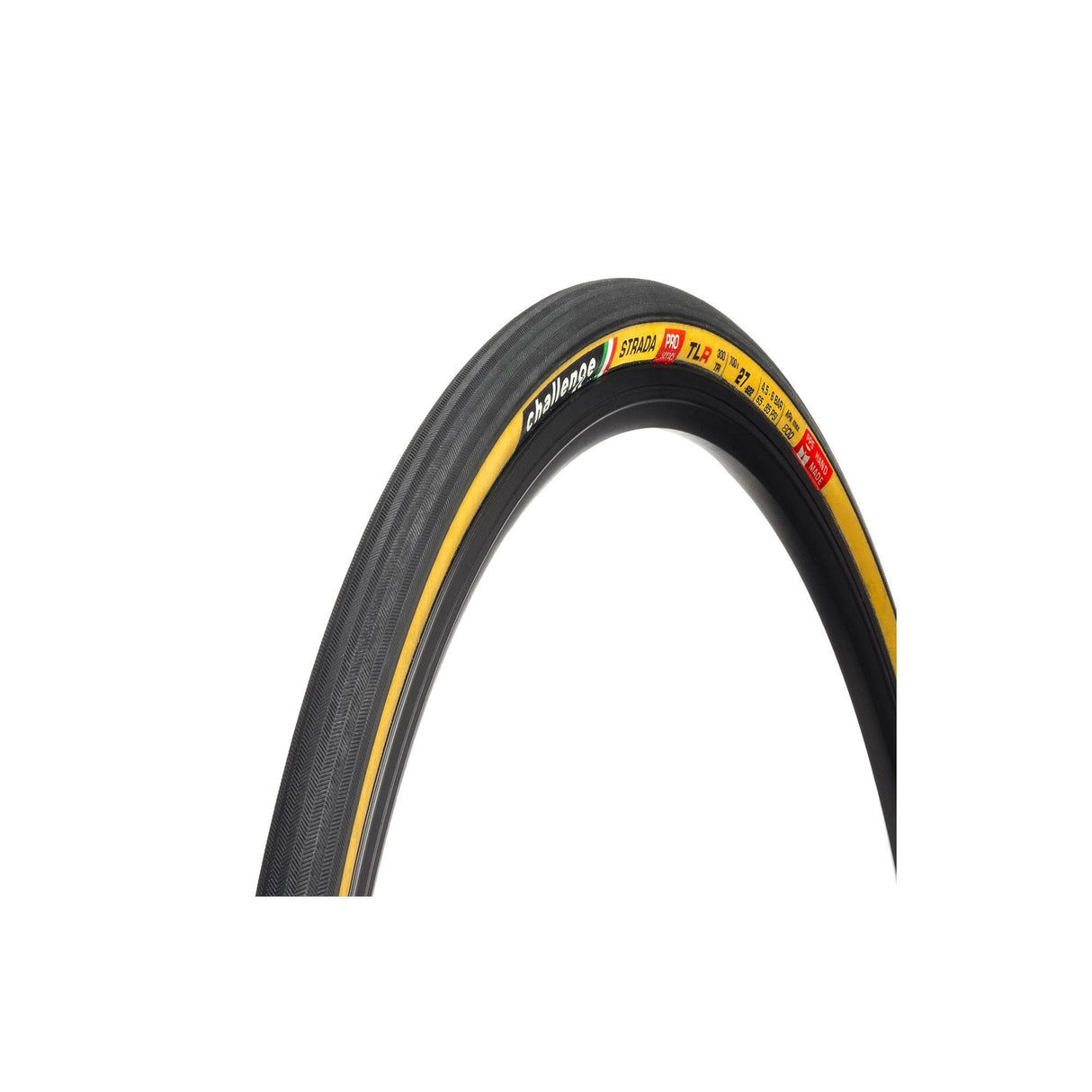 Neumático sin cámara 'hecho a mano' Challenge Strada Pro