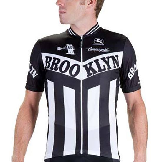 Camiseta de manga corta negra del equipo Giordana Brooklyn