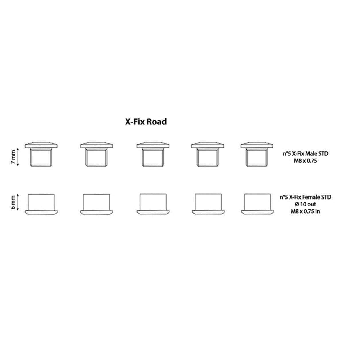 Carbon-Ti X-Fix Road Chainring Bolt Kit