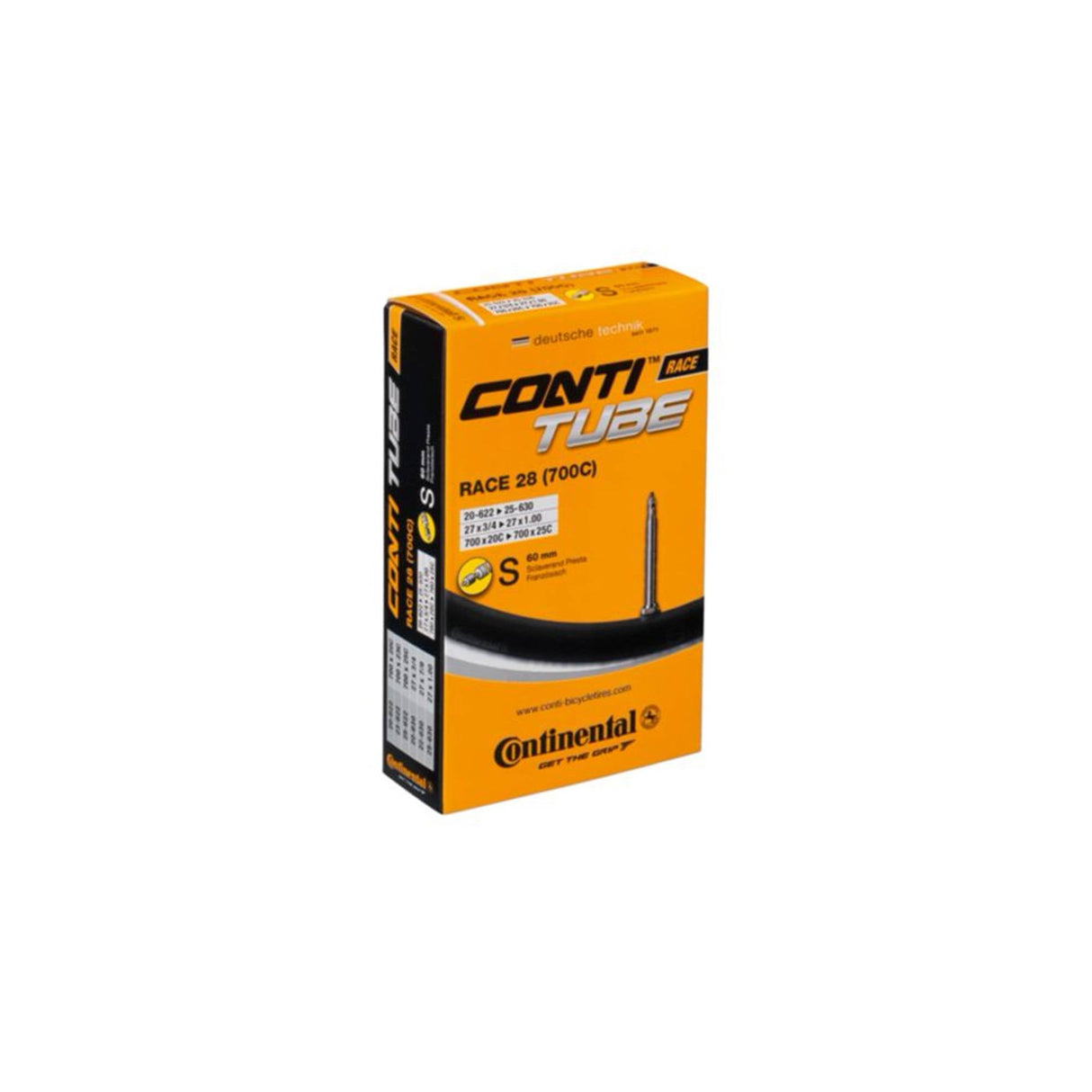 Cámara de aire Continental Unitube CX 700x32-42 con válvula Presta de 42 mm