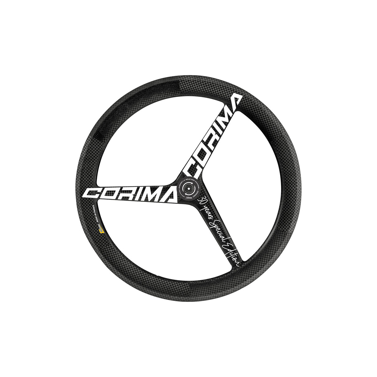 Corima 3-Spoke WS TT Disc Brake Clincher Front Wheel - Ceramic