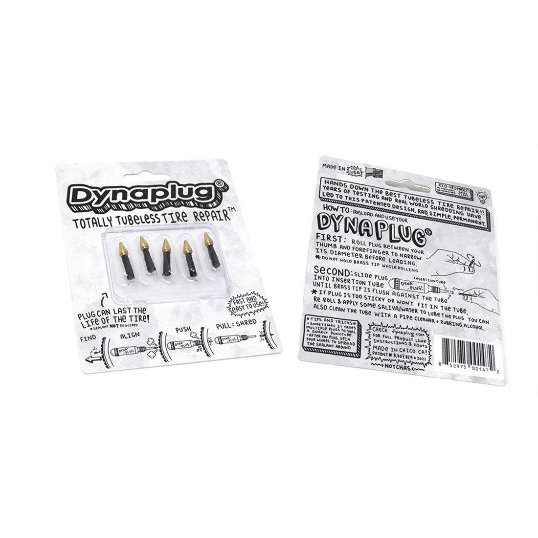 Dynaplug Tubeless Tire Repair Plug Set of 5 - Pointed Tip