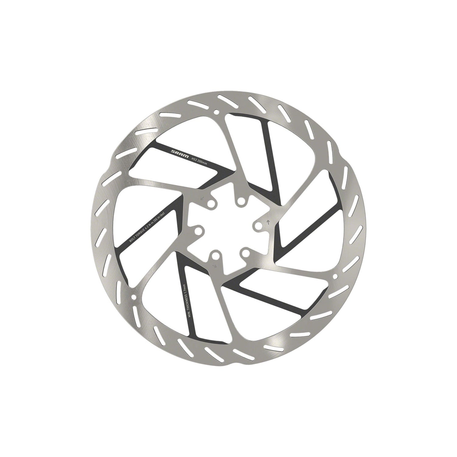 Rotor de disco SRAM HS2 de 6 tornillos y 200 mm