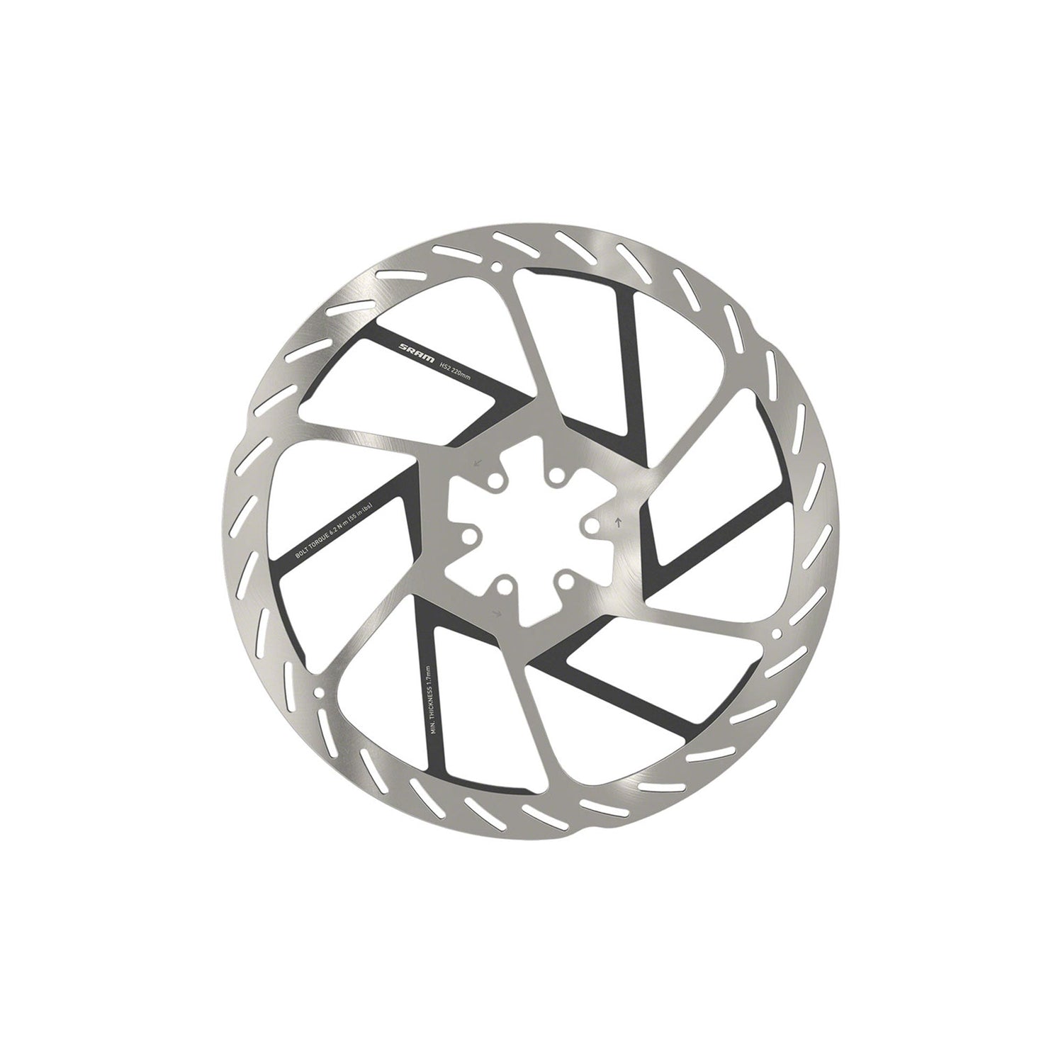 Rotor de disco SRAM HS2 de 6 tornillos y 220 mm