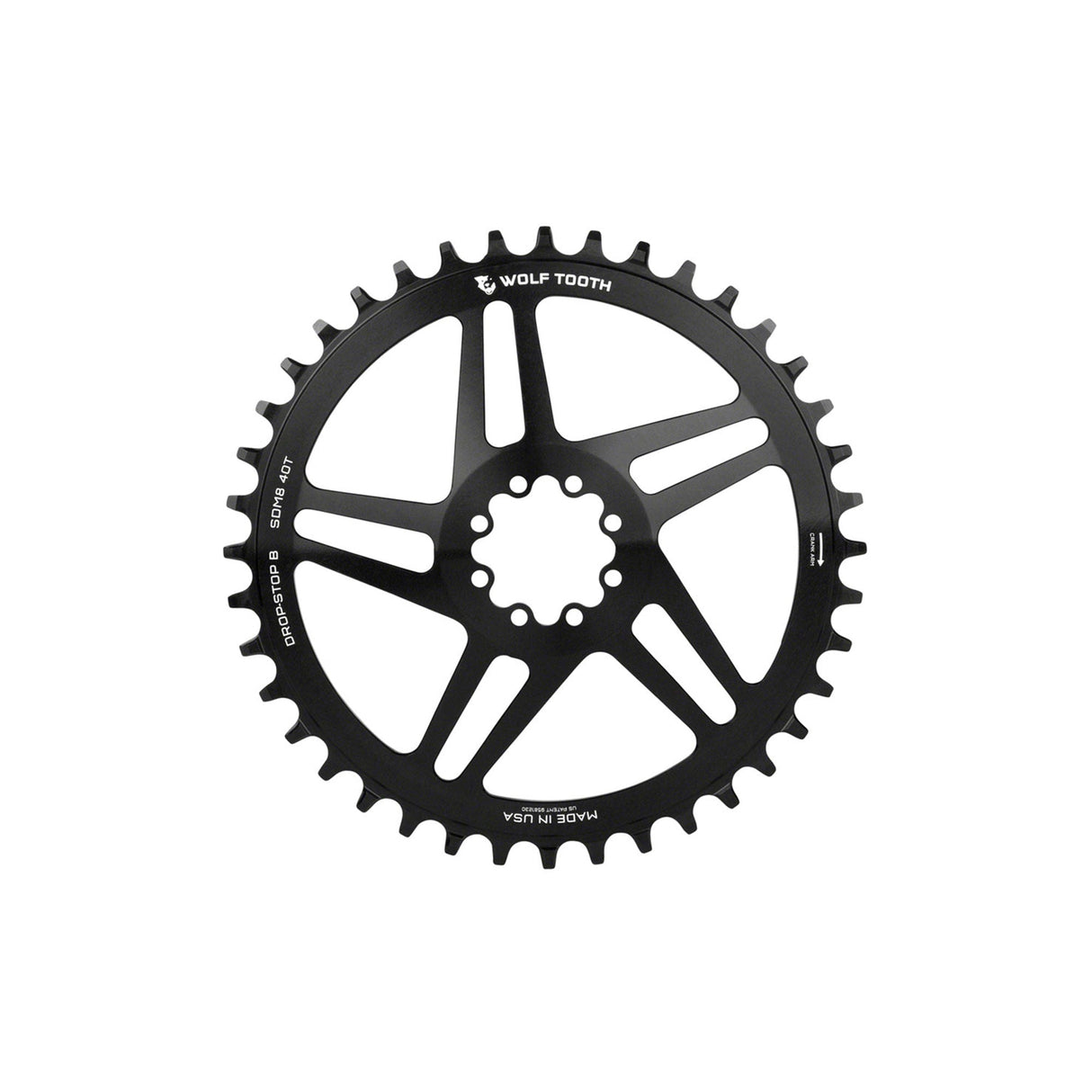 Wolf Tooth Drop-Stop B Chainring SRAM Direct Mount 8-Bolt 6mm Offset
