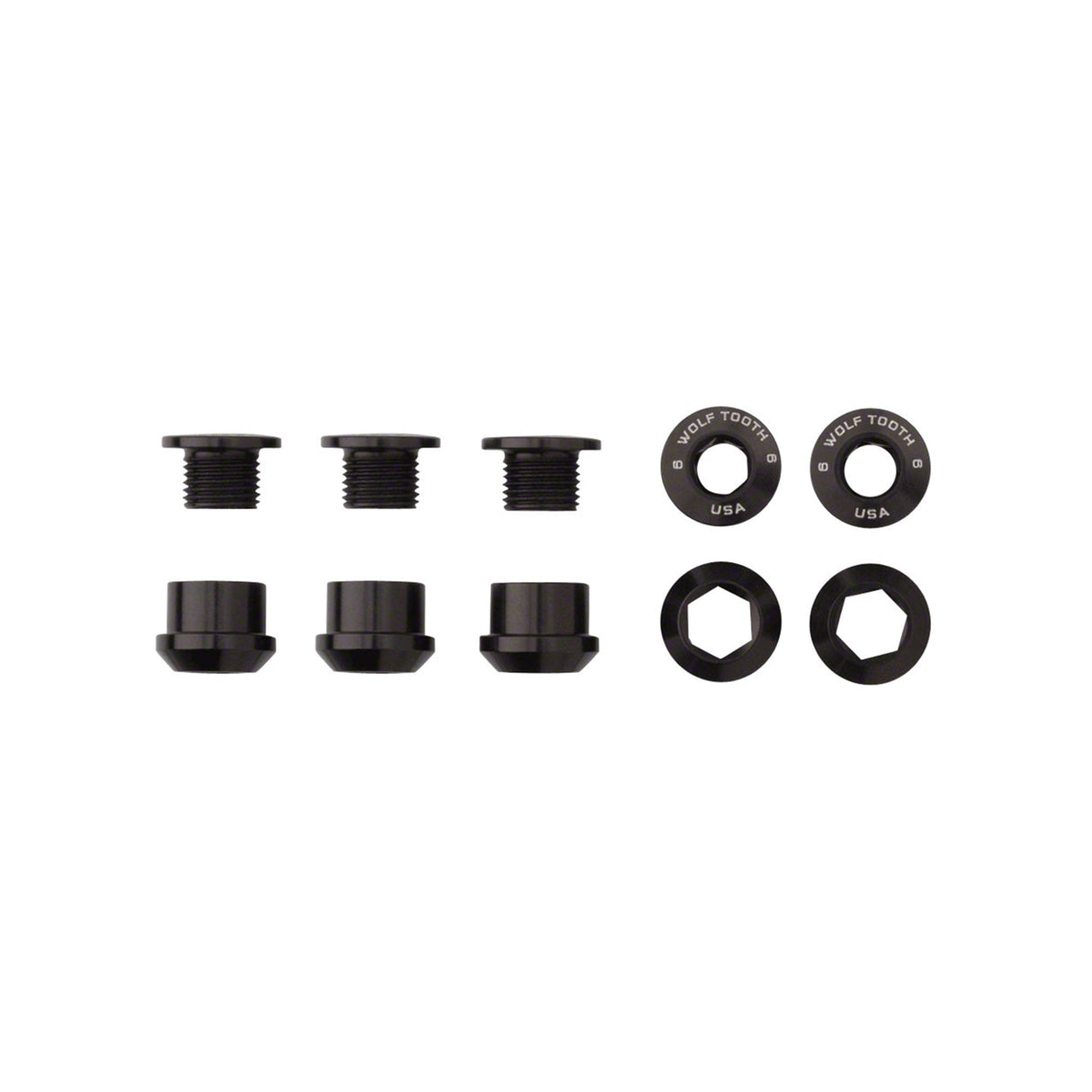 Wolf Tooth 1x 6mm Chainring Bolt Set - Set of 5