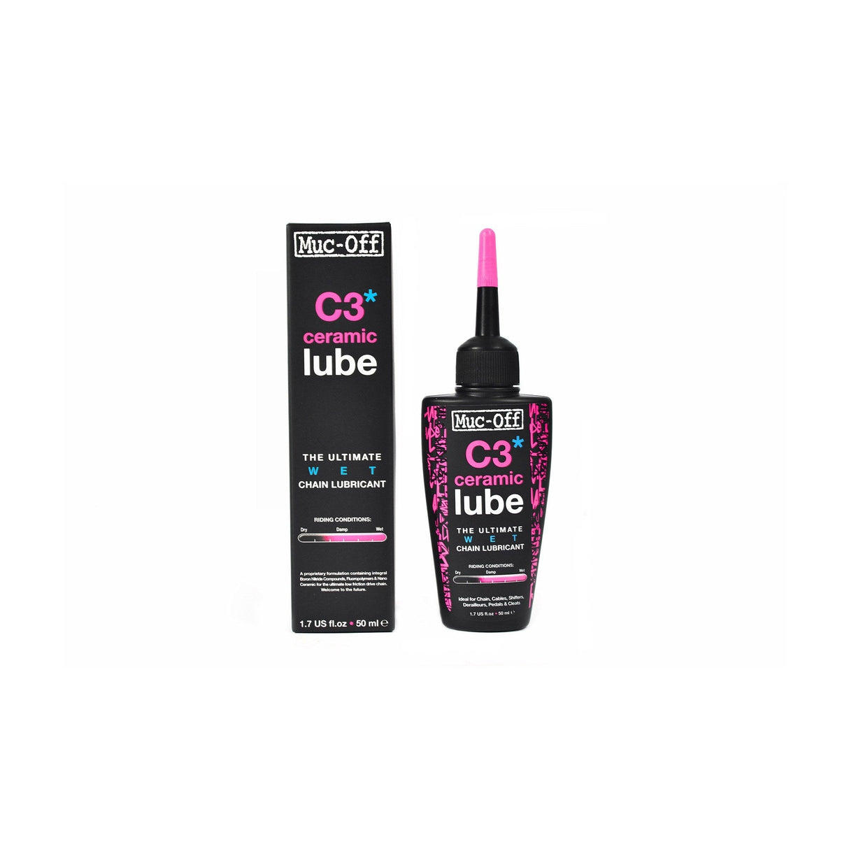 Lubricante cerámico húmedo Muc-Off C3 de 50 ml