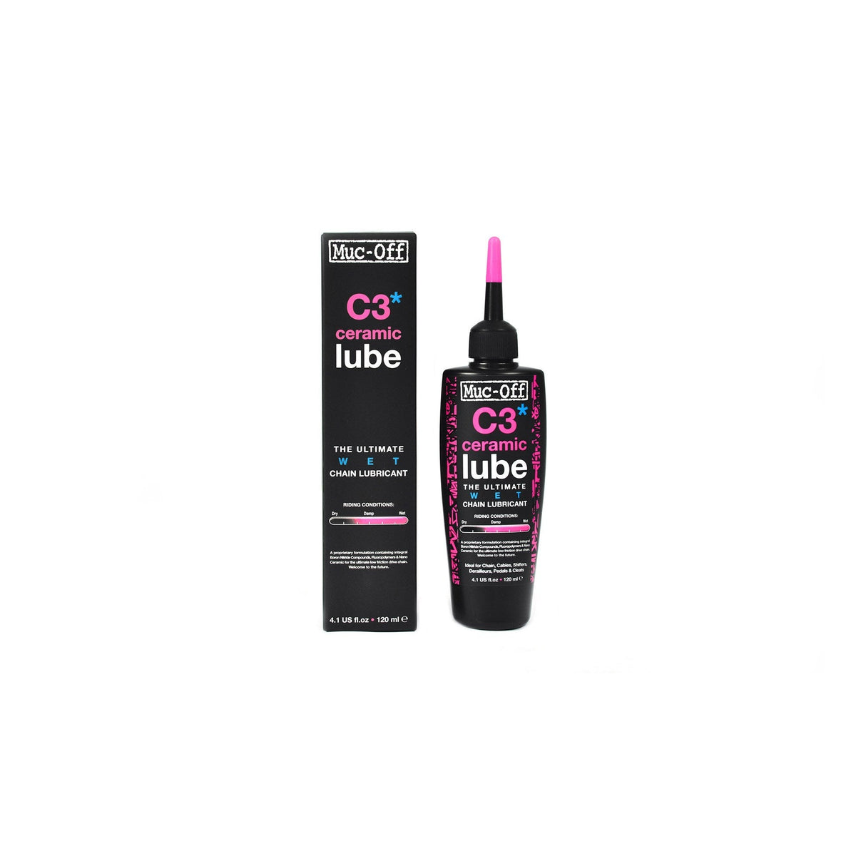 Lubricante cerámico húmedo Muc-Off C3 de 120 ml