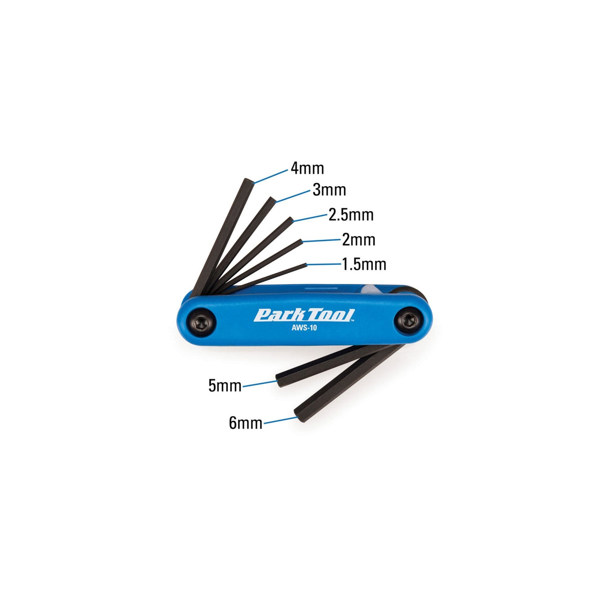 Park Tool Fold Up Hex Wrench Set - AWS-10