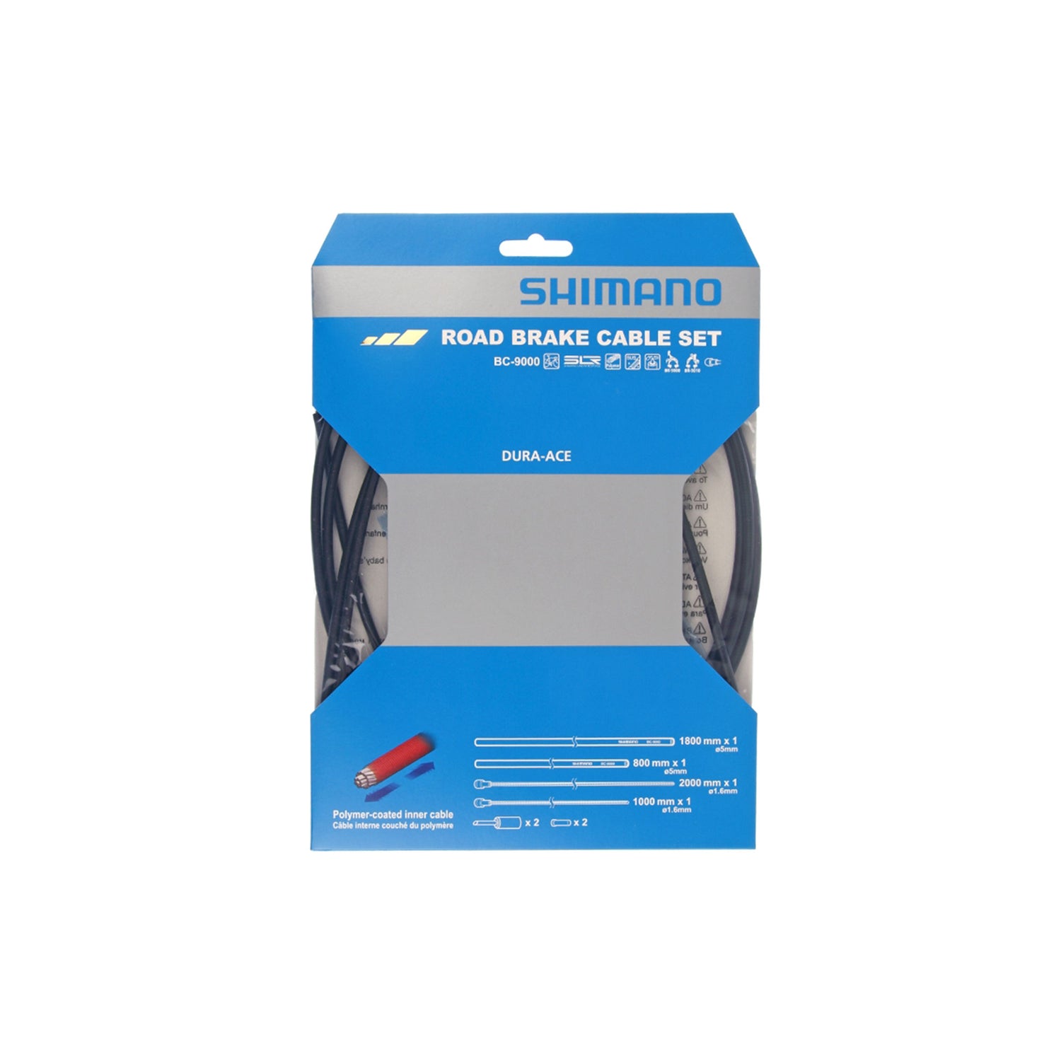 Juego de cables de freno de carretera con revestimiento de polímero Shimano Dura-Ace BC-9000