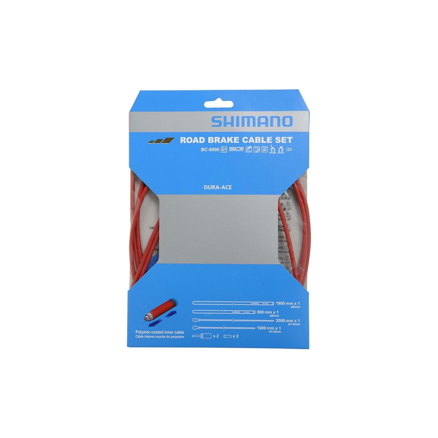 Juego de cables de freno de carretera con revestimiento de polímero Shimano Dura-Ace BC-9000