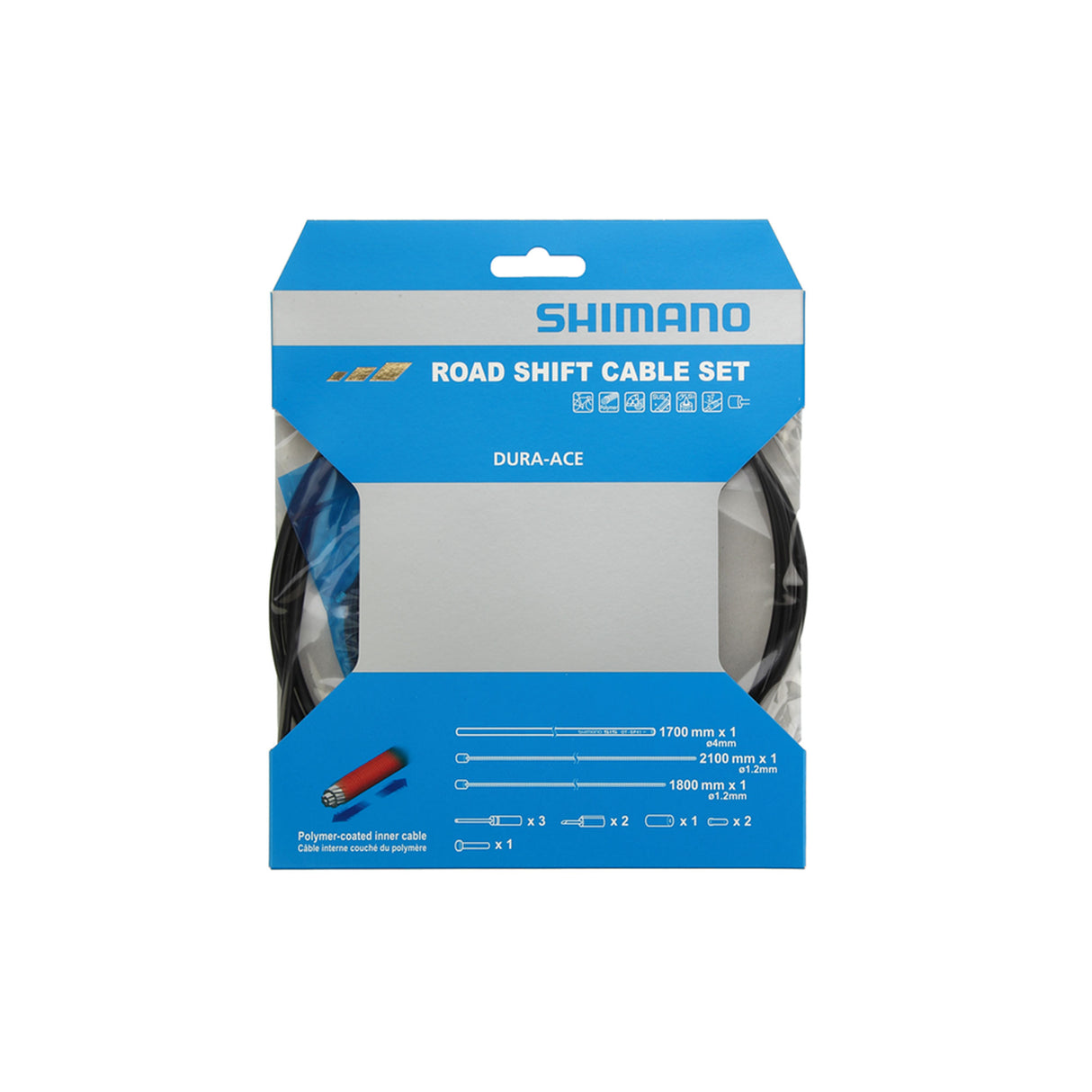 Juego de cables de freno de carretera recubiertos de polímero Shimano Dura-Ace 9000