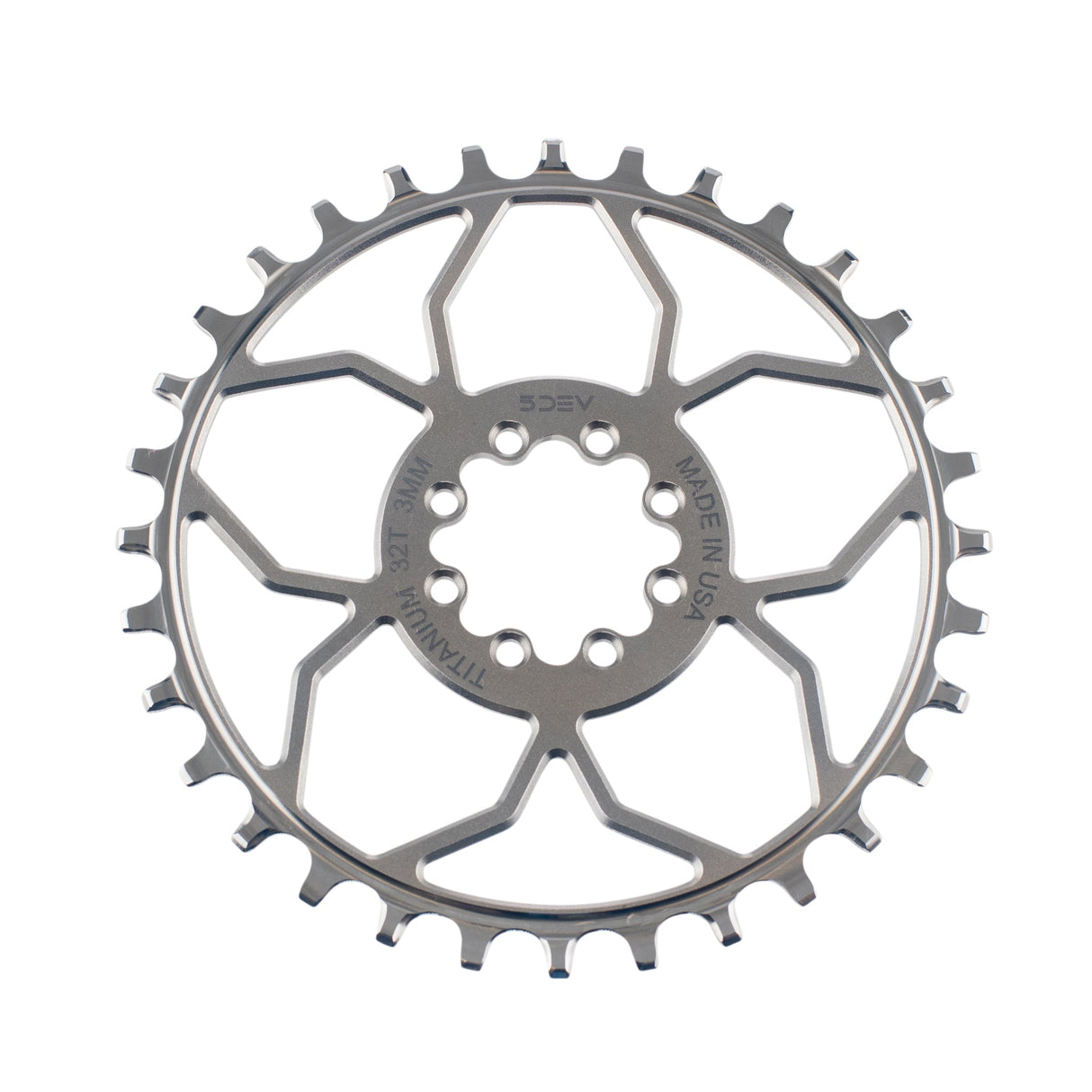 8 Bolt Titanium Chainring - T - Type 30T