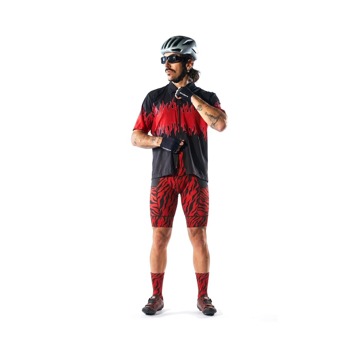 Giordana Beyond Gravel Flames Soave Zip Up Shirt