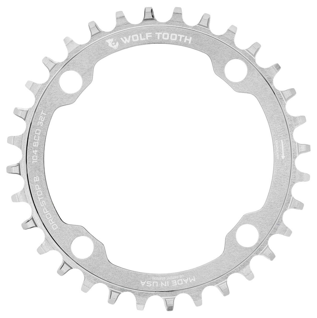 Wolf Tooth 104 BCD Chainrings - Raw Silver