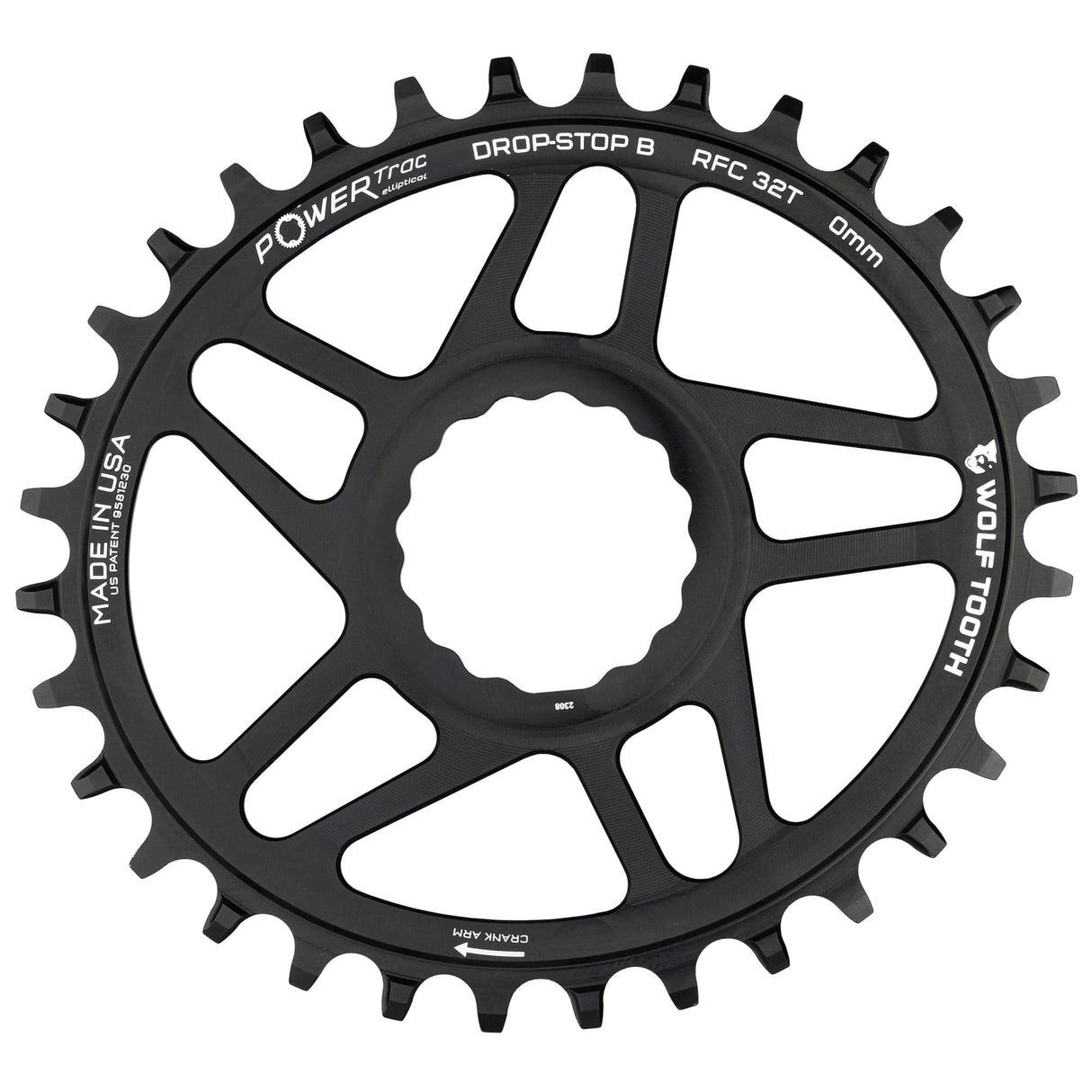 Wolf Tooth Oval Direct Mount Chainrings for Race Face Cinch - Drop-Stop A