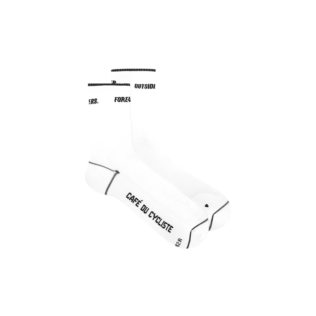 Cafe du Cycliste Motto Summer Socks White / Black
