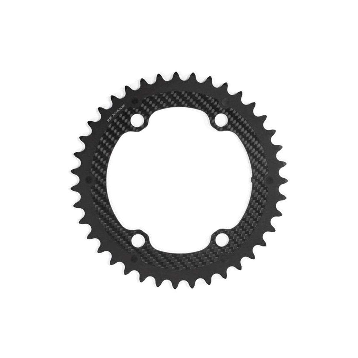 Carbon - Ti X - CarbonRing Inner Chainring 4 - Arm SRAM AXS Compatible Black