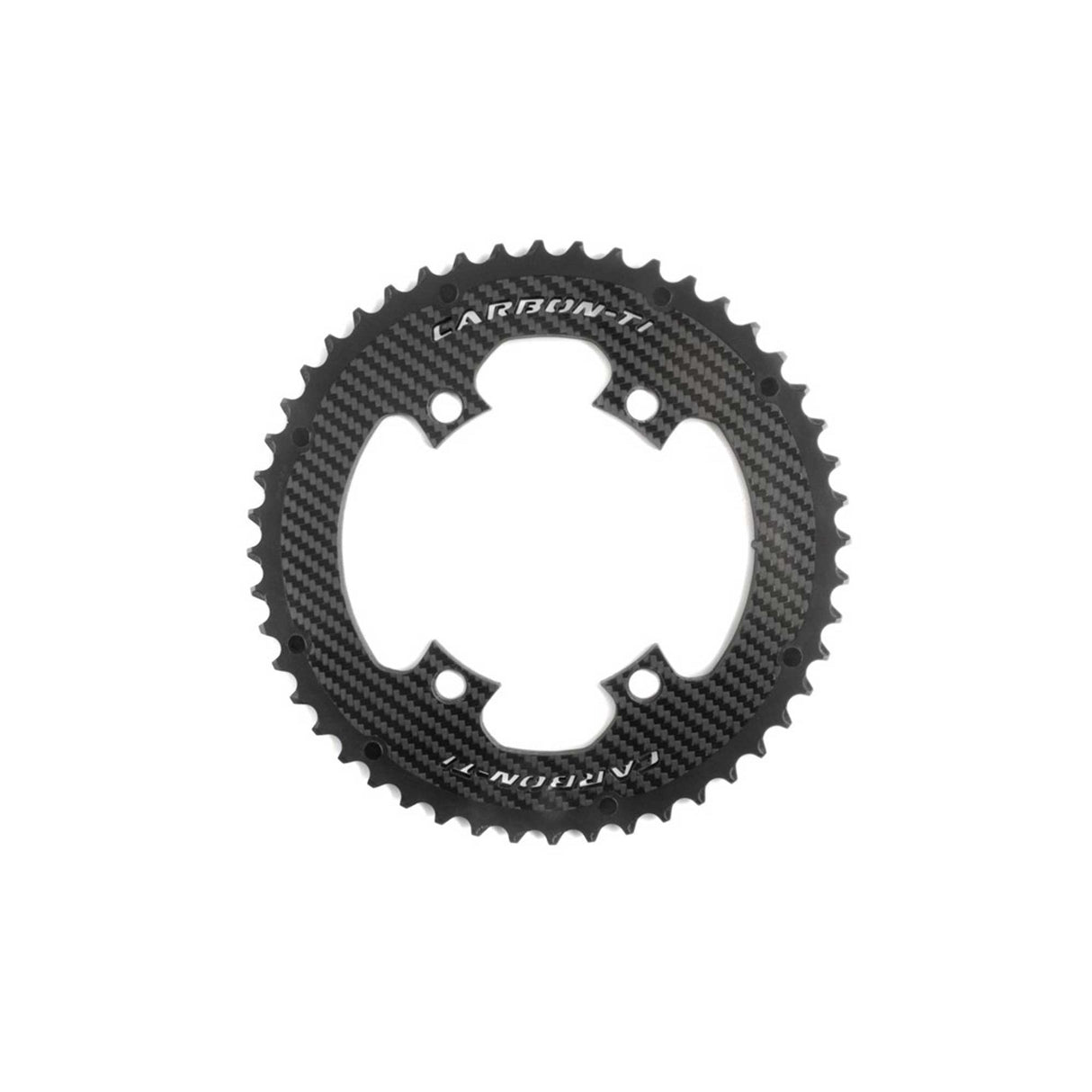 Carbon - Ti X - CarbonRing Outer Chainring 4 - Arm SRAM AXS Compatible 110x4