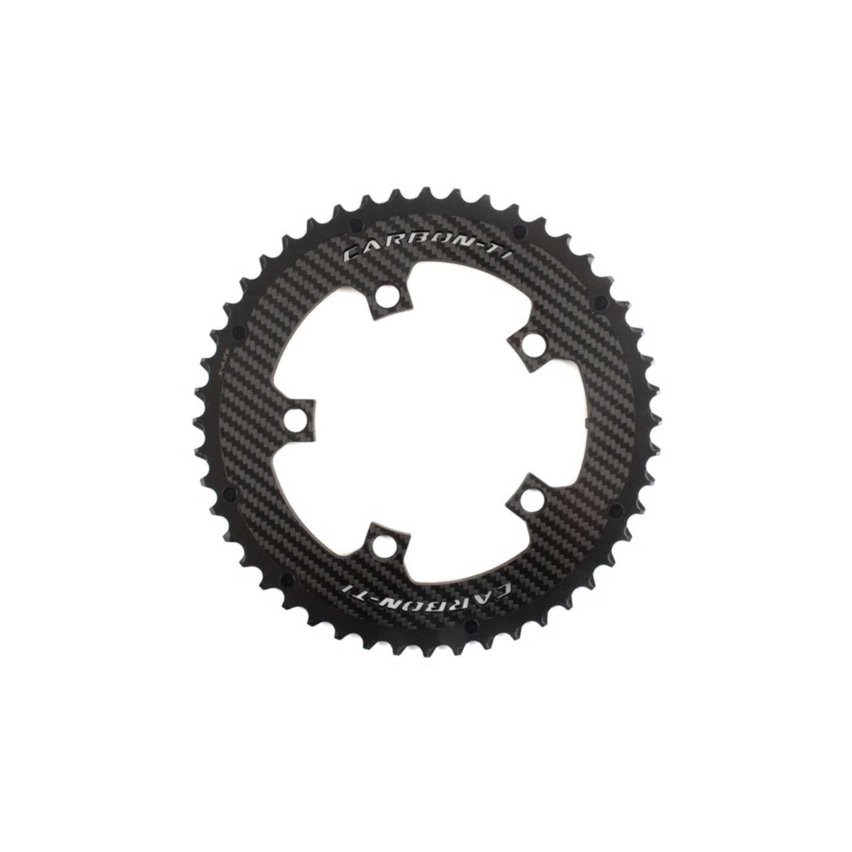 Carbon - Ti X - CarbonRing Outer Chainring 5 - Arm SRAM AXS Compatible 110x5