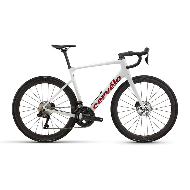 Cervelo Caledonia - 5 Ultegra Di2 Bike Vanilla / Cherry