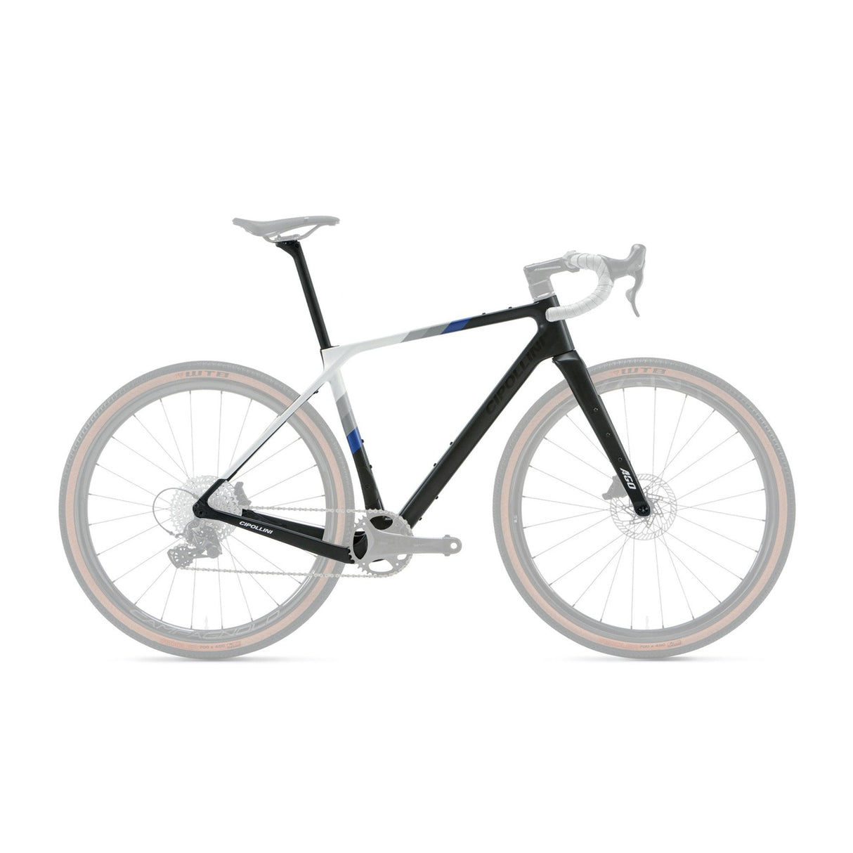 Cipollini Ago Disc Brake Frameset Carbon / White Pearl / Cobalt Blue Matte