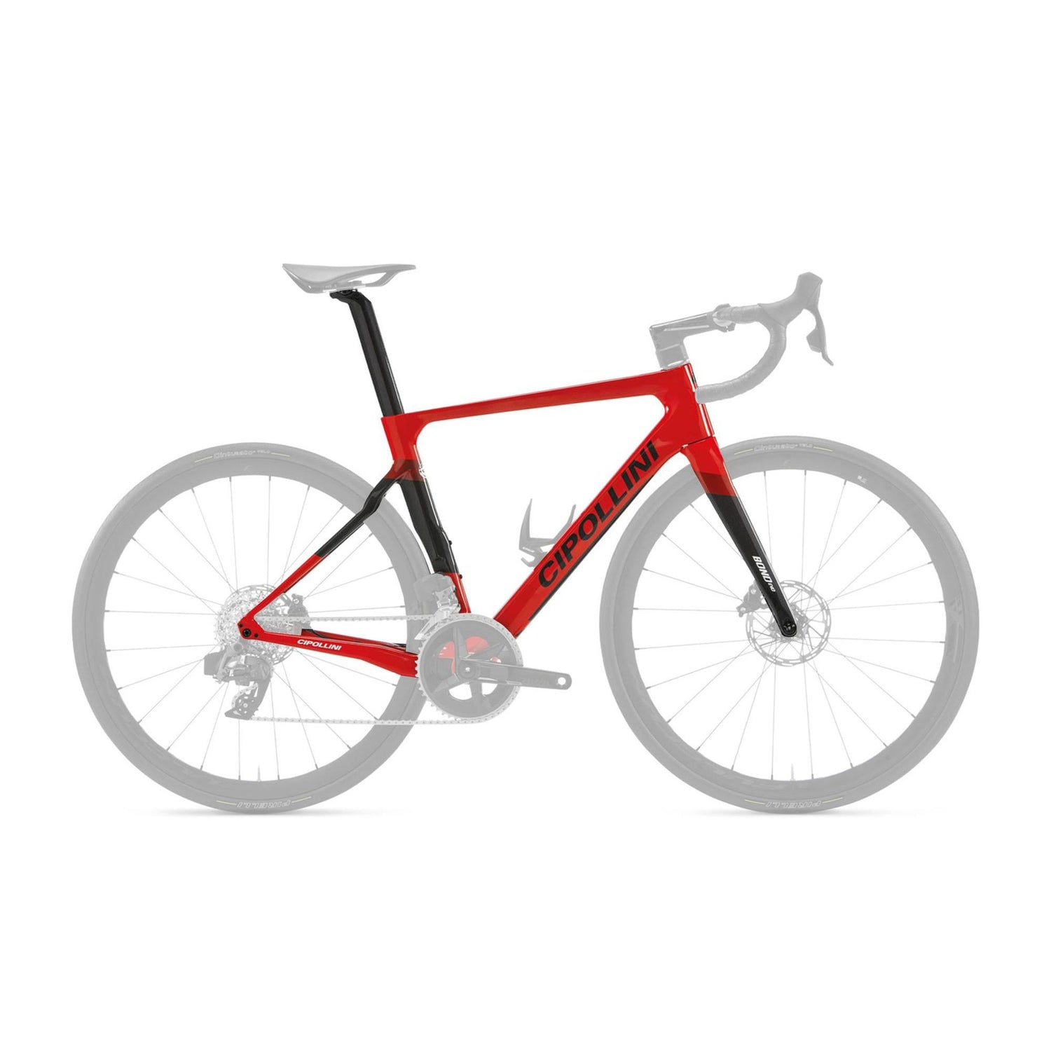 Cipollini Bond EVO Disc Brake Frameset Red / Carbon / Red Metal Shiny