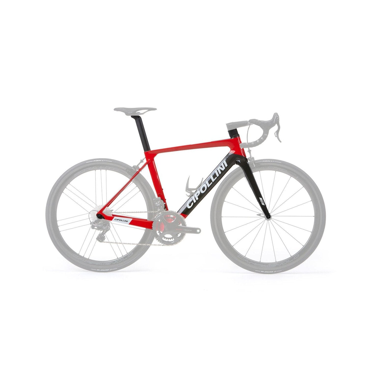 Cipollini MCM Rim Brake Frameset Red / Carbon / White Shiny
