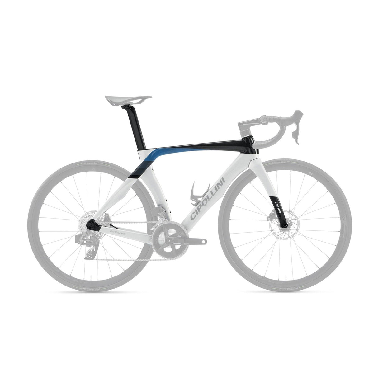 Cipollini RB1K The One Disc Brake Frameset White Pearl / Carbon / Blue Shiny