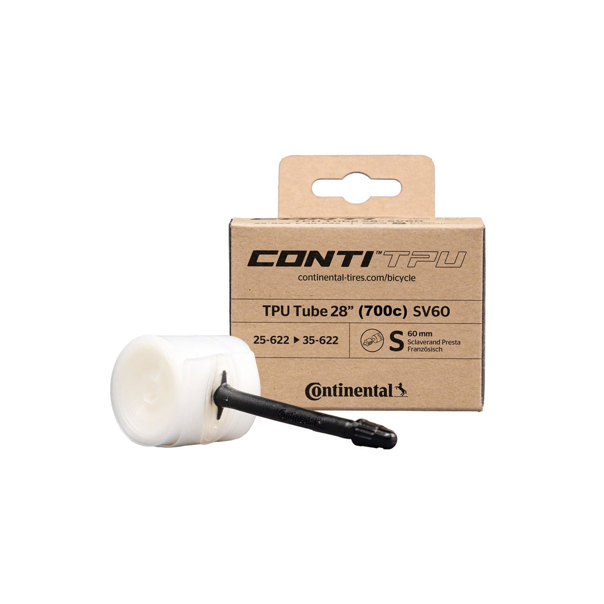 Continental TPU Tube - Presta Valve 60mm