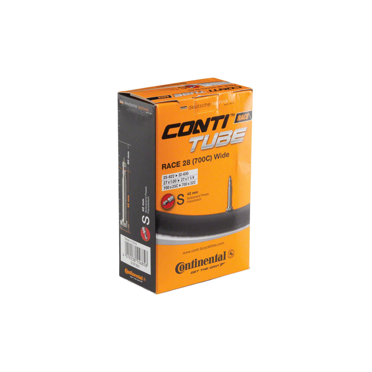 Continental Unitube Race 700x25 - 32 - 42mm Presta Valve Tube No Color