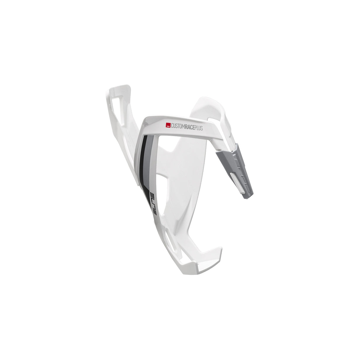 Elite Custom Race Plus Water Bottle Cage Gloss White / Black