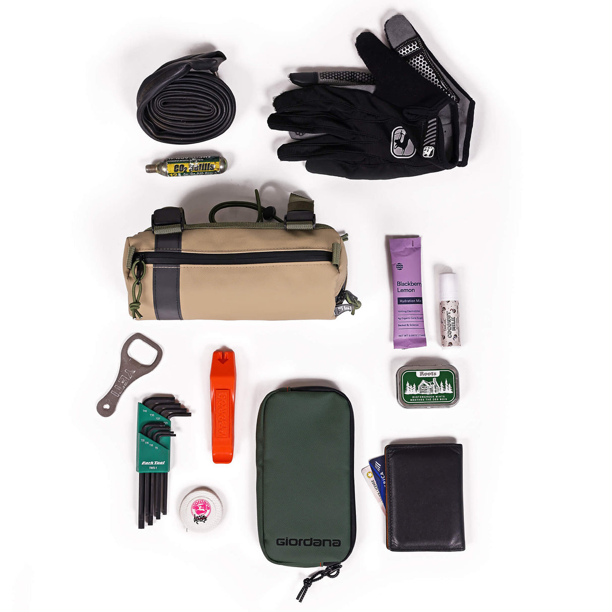 Giordana x Lead Out! Handlebar Bag OLIVE