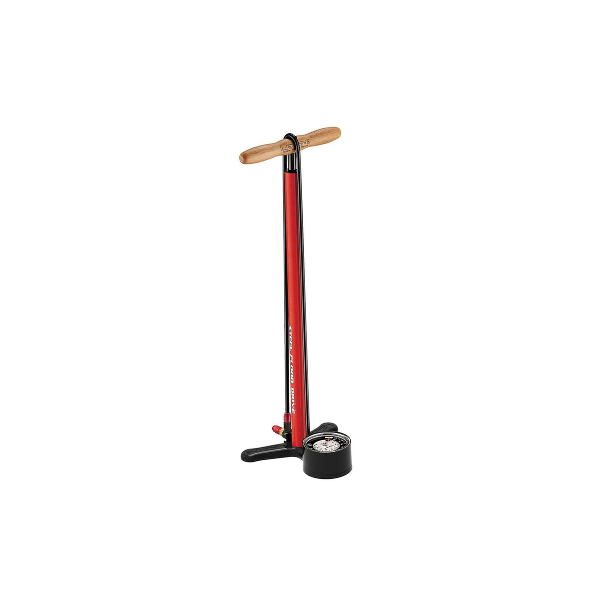 Lezyne Steel Floor Drive Pump Fire Red