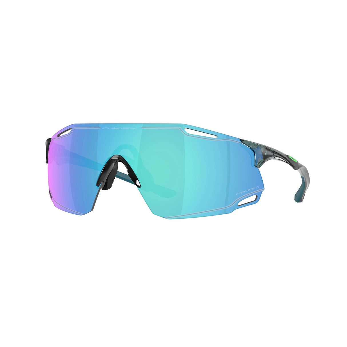 Oakley CYBR Dyno Glasses Polished Crystal Black / PRIZM Sapphire