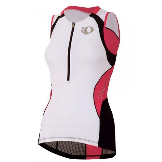 Pearl Izumi Elite IN - R - Cool Tri Sleeveless Jersey White / Paradise Pink
