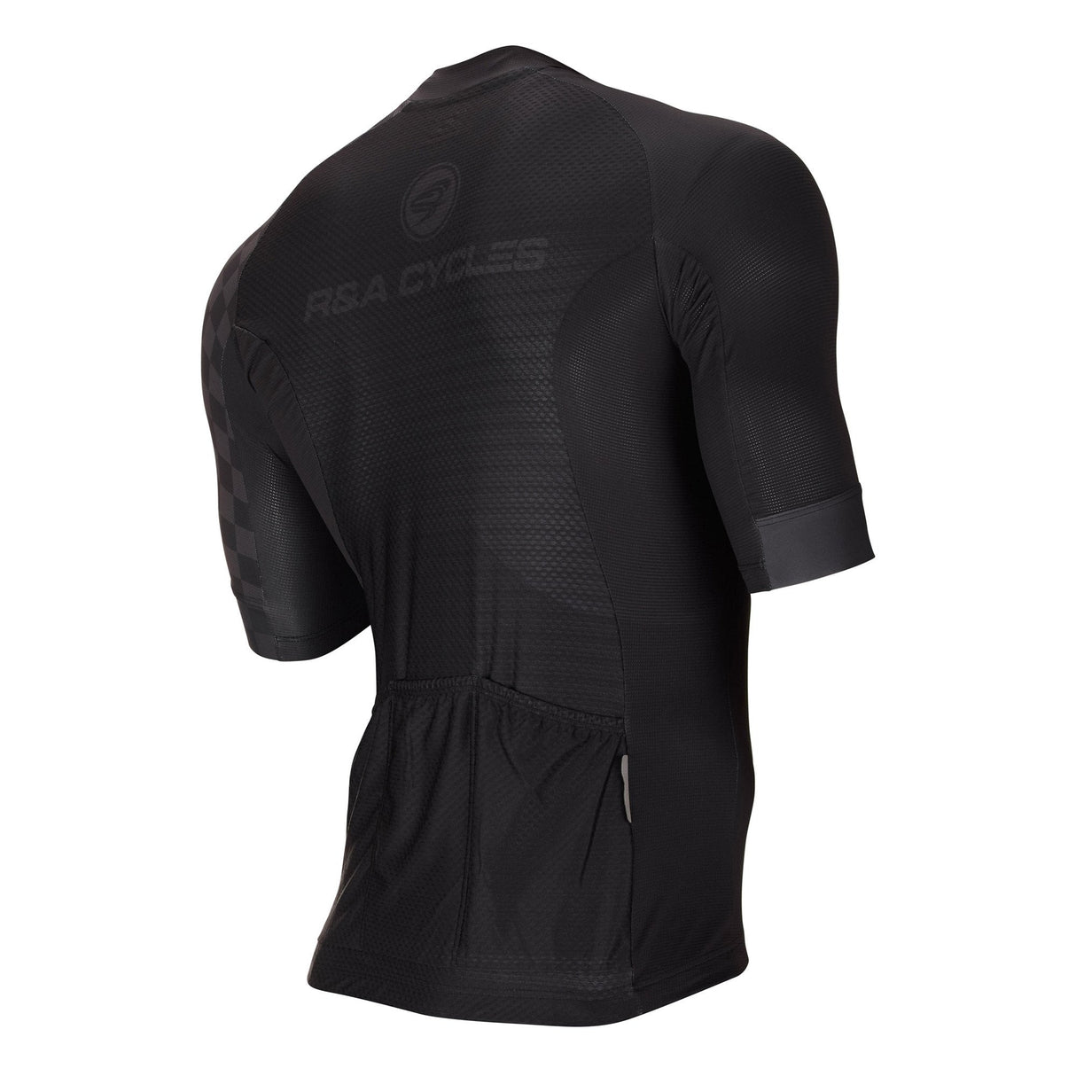 R&A Cycles Night Rider Short Sleeve Jersey Mens Black