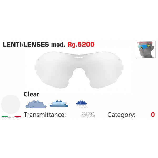 SH+ Sunglasses RG 5200 Replacement Lens - Clear