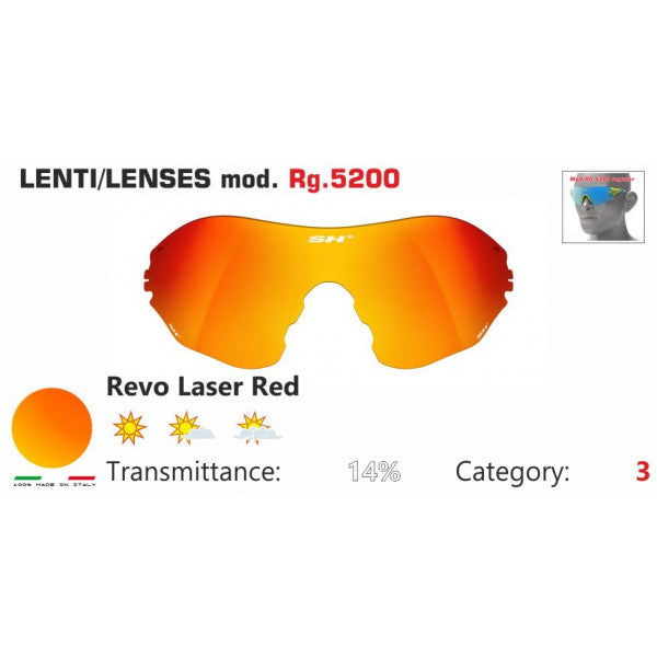 SH+ Sunglasses RG 5200 Replacement Lens - Red