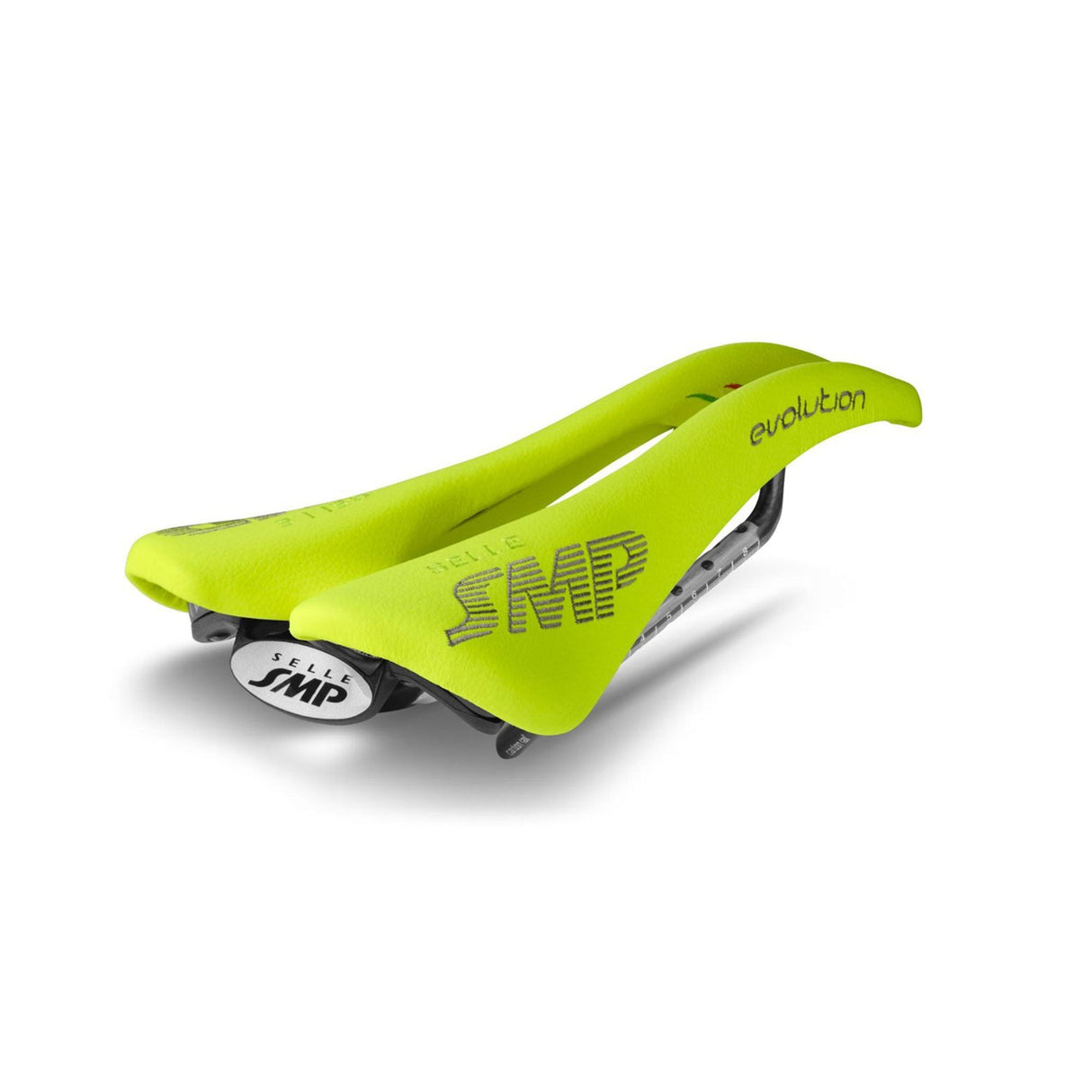 Selle SMP Evolution Carbon Rail Saddle Yellow Fluo