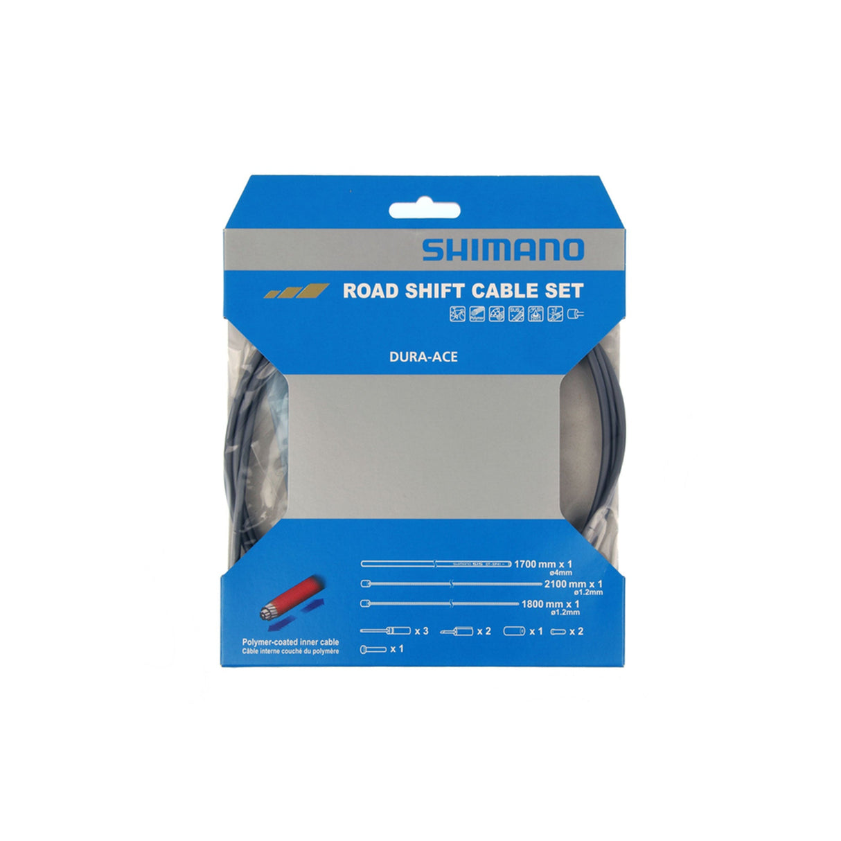 Shimano Dura - Ace 9000 Polymer Coated Road Shift Cable Set Grey
