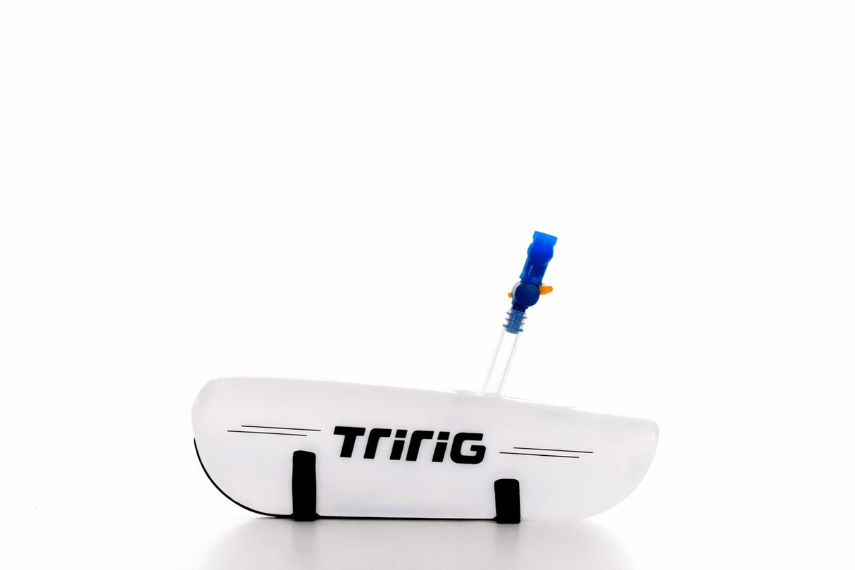 TriRig Hydra Carbon Aero Bottle Translucent White (Complete)