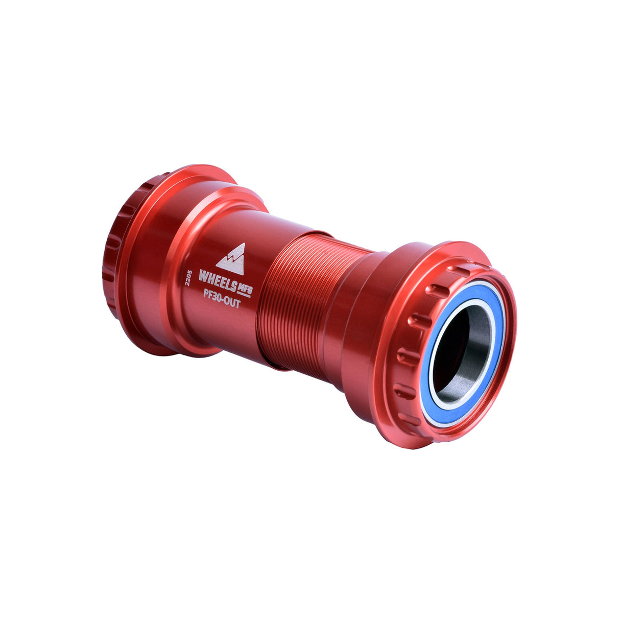 Wheels Manufacturing PressFit 30 Outboard Thread - Together to Shimano 24mm Bottom Bracket w/ABEC - 3 Bearings Red