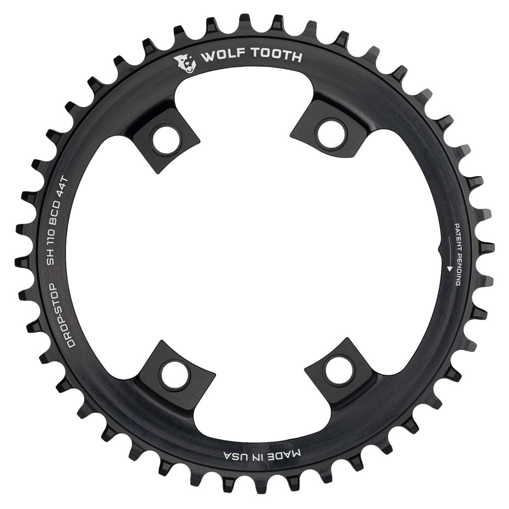 Wolf Tooth 110 BCD Asymmetric 4 - Bolt Chainrings for Shimano Cranks Drop - Stop B