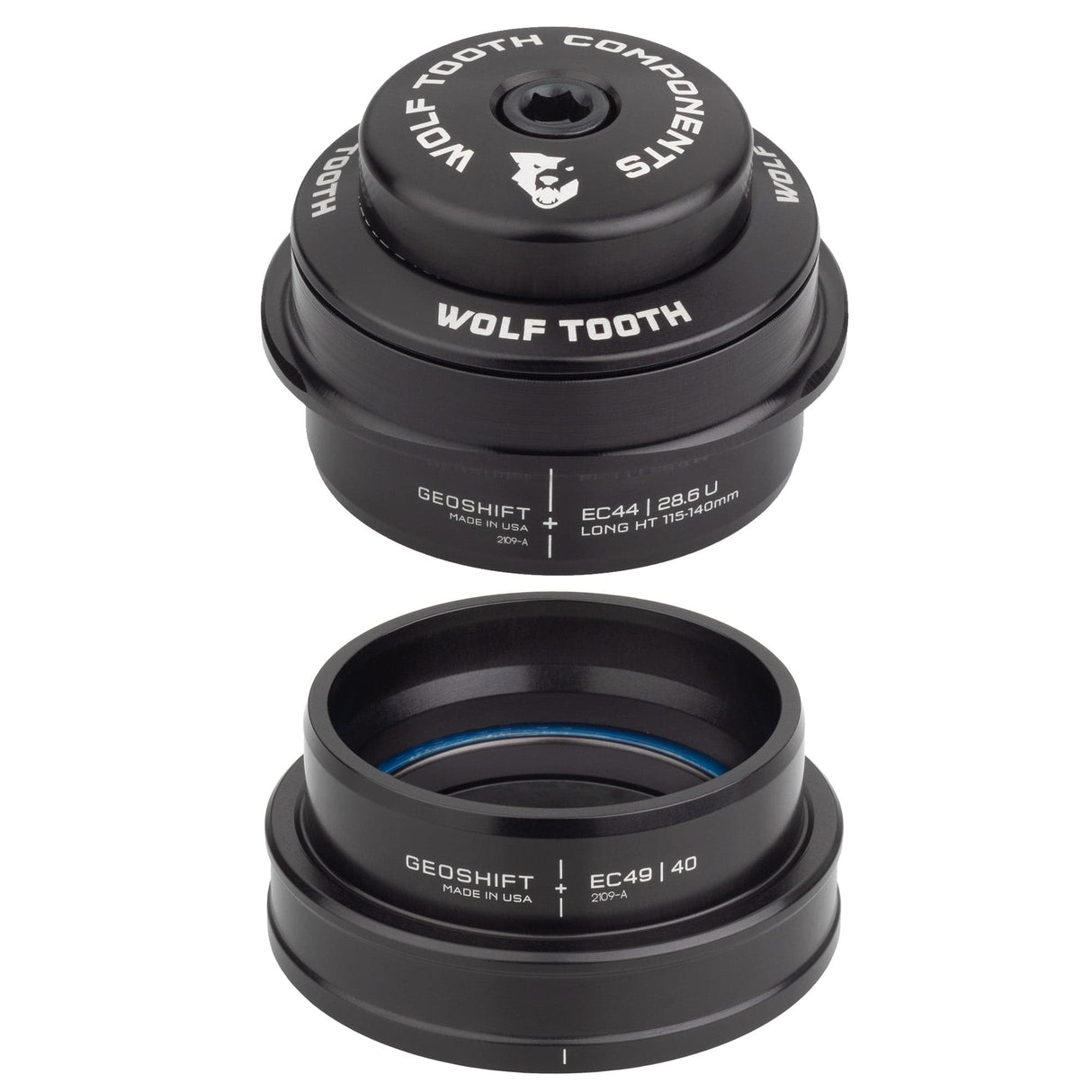 Wolf Tooth 2 Degree GeoShift Performance Angle Headset EC44/28.6 Upper, EC49/40 Lower