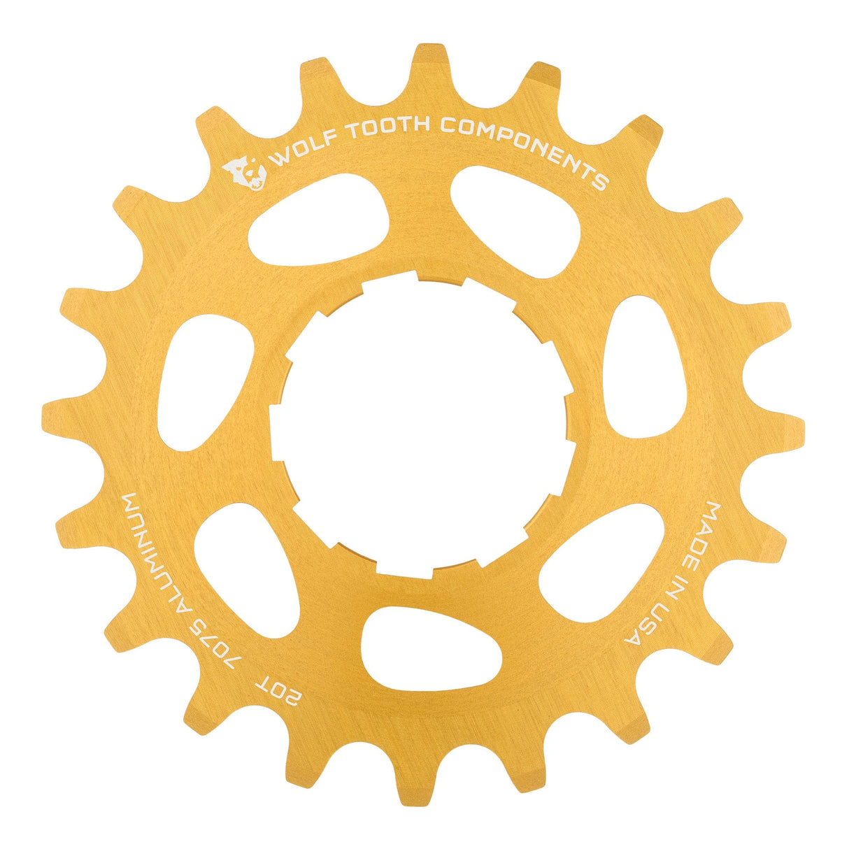 Wolf Tooth Aluminum Single Speed Cog Gold