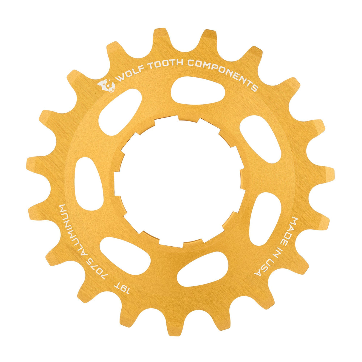 Wolf Tooth Aluminum Single Speed Cog Gold