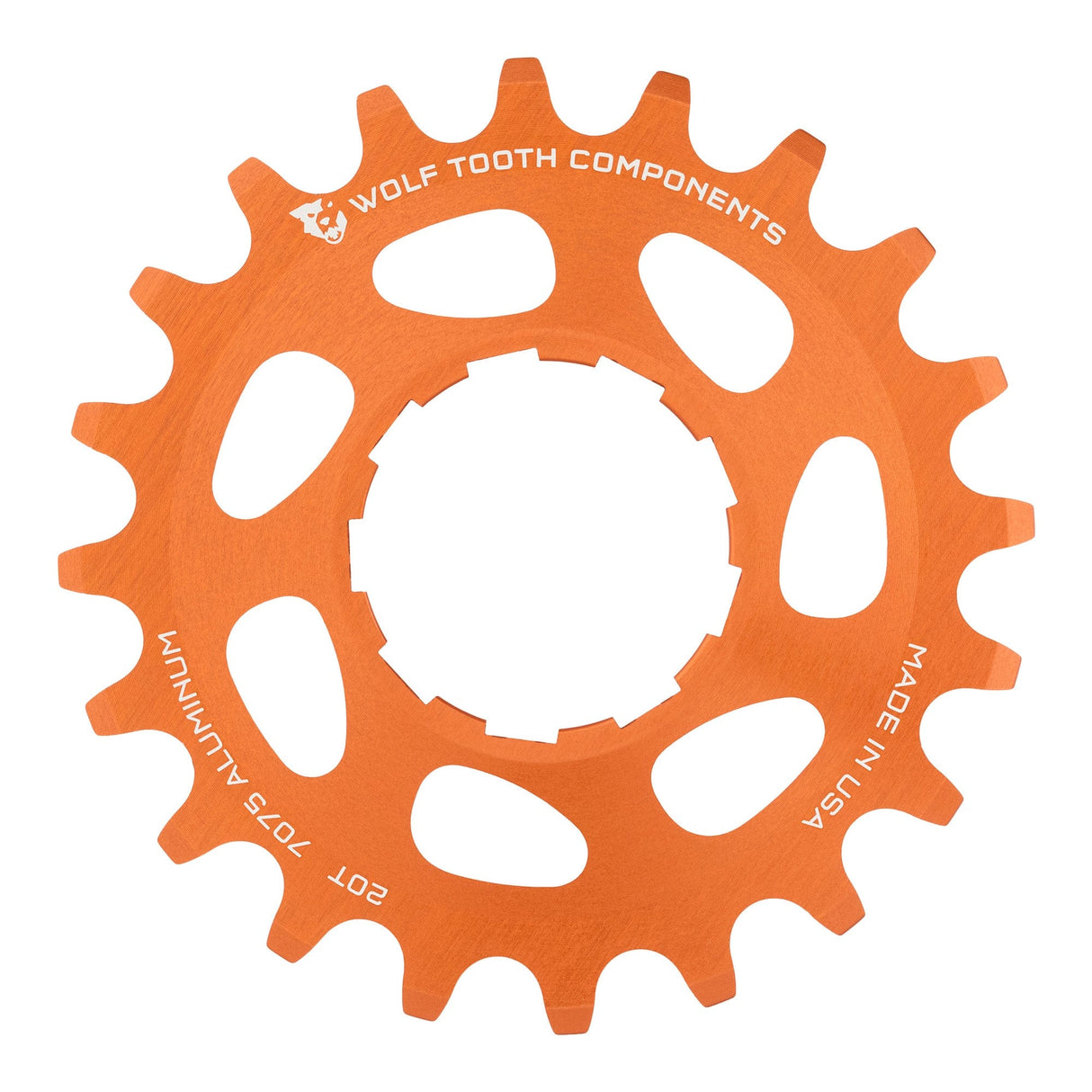 Wolf Tooth Aluminum Single Speed Cog Orange