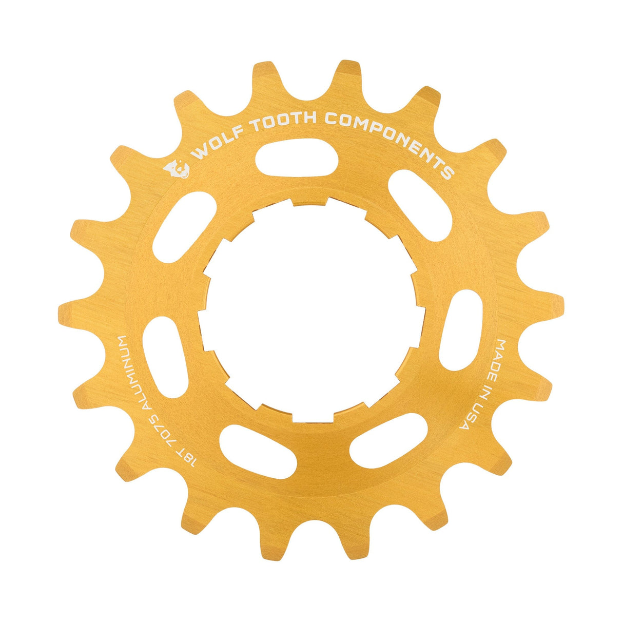 Wolf Tooth Aluminum Single Speed Cog Gold